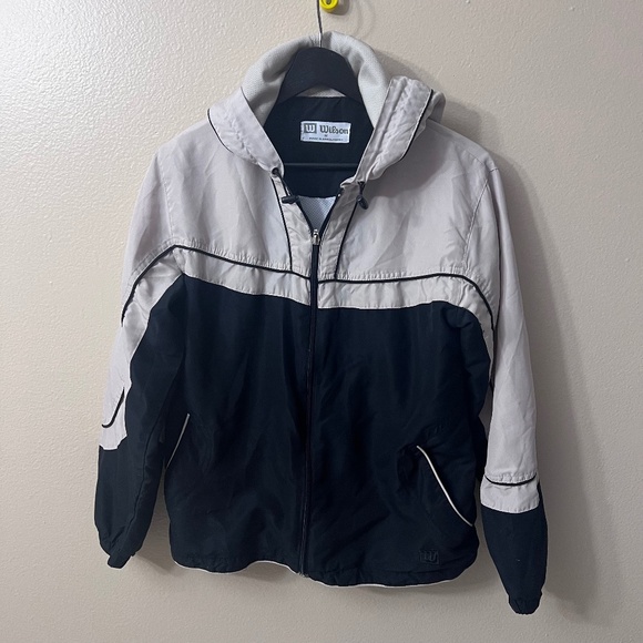 Wilson Hoodie Two Tone Full Zip Jacket Soft Shell/ Mesh Lining Sz